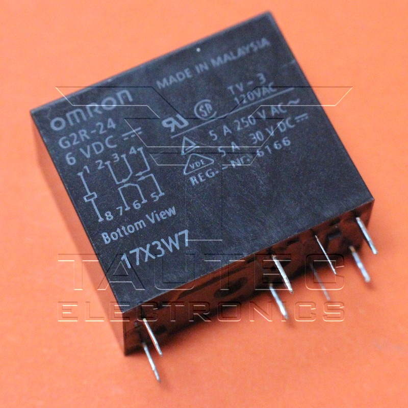 5A OMRON ELECTRONIC COMPONENTS G6B-1114P-US-DC6 POWER RELAY SPST-NO 6VDC PC BOARD