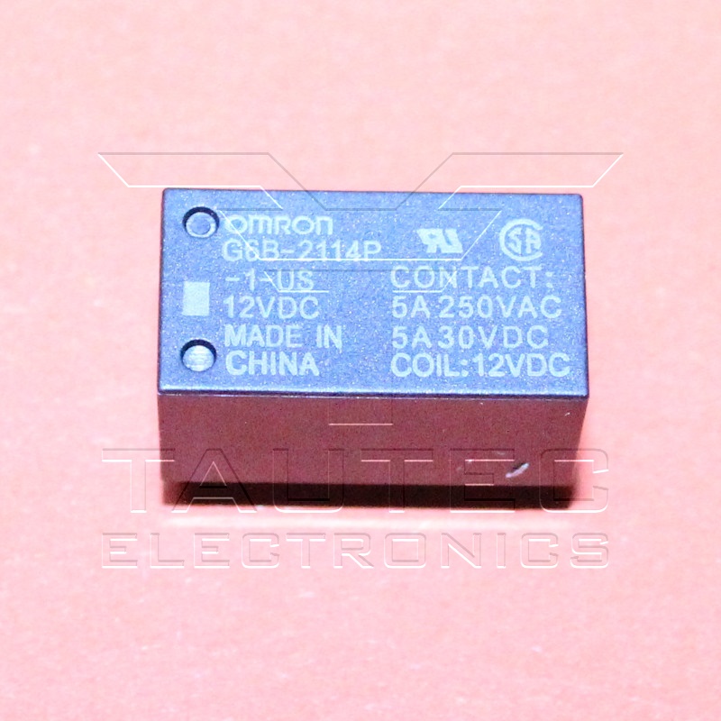 5A OMRON ELECTRONIC COMPONENTS G6B-1114P-US-DC6 POWER RELAY SPST-NO 6VDC PC BOARD
